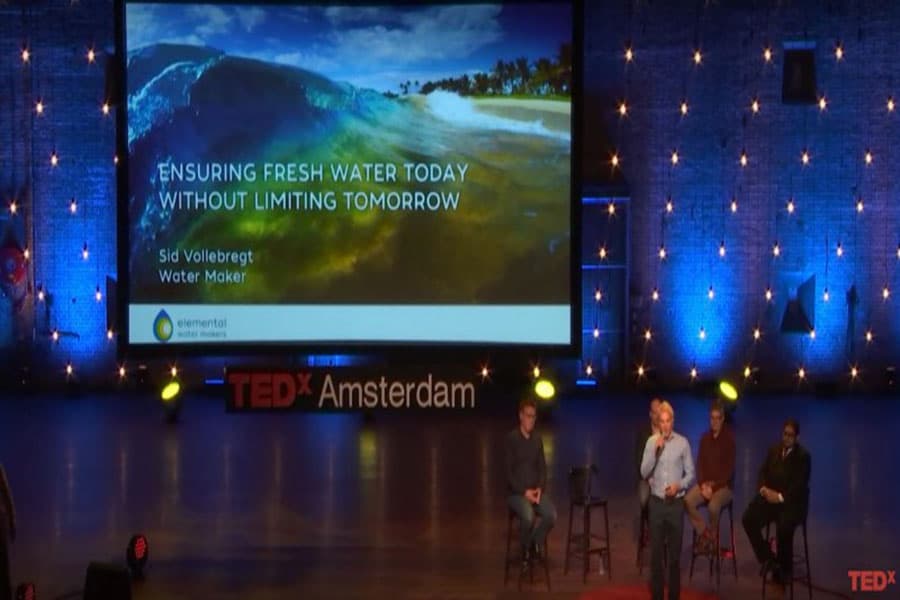 Our founder, Sid Vollebregt, giving a talk at TEDx in Amsterdam