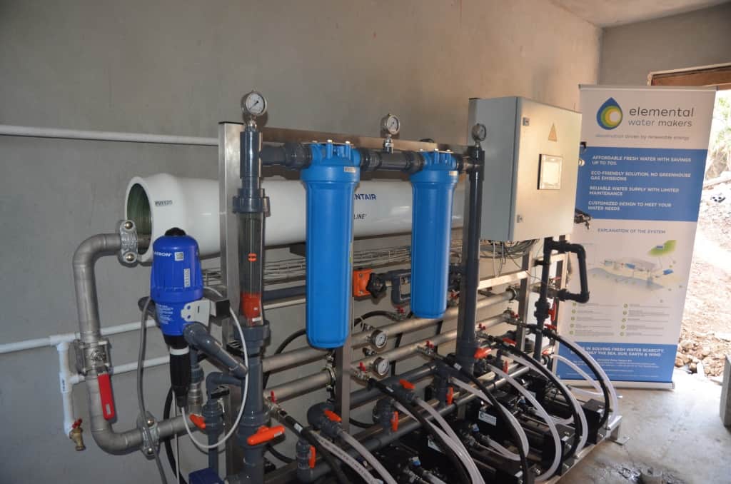 The first half of the desalination process