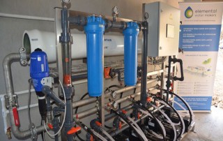 Newly assembled desalination system from the inside