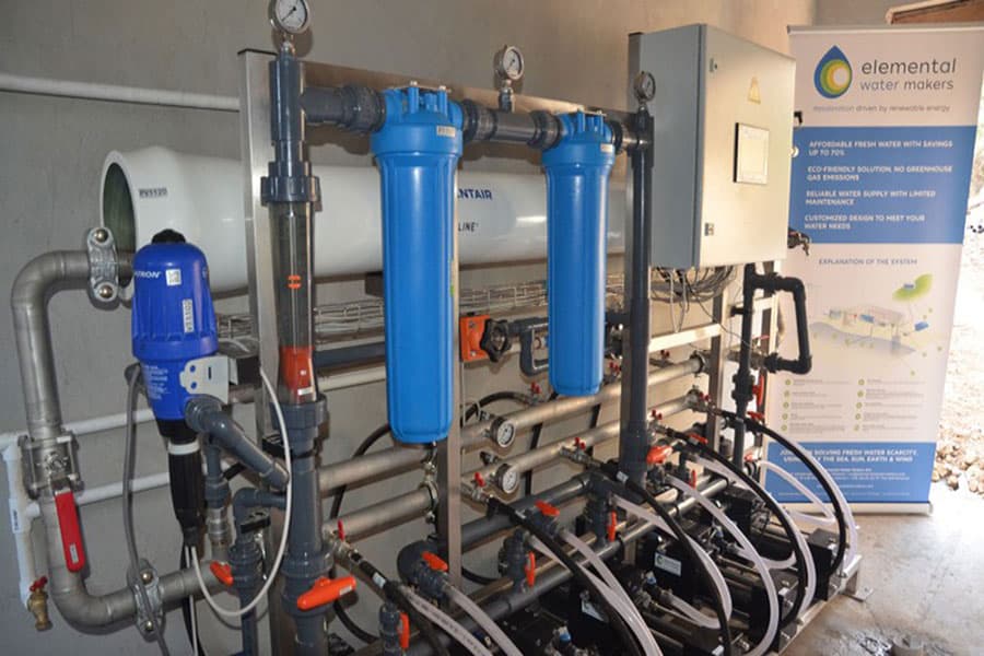 Newly assembled desalination system from the inside