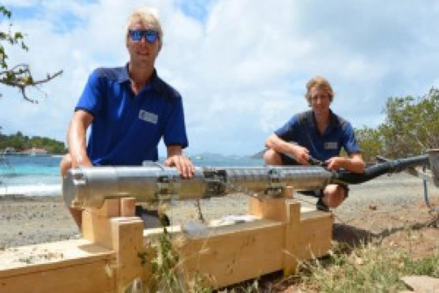 Construction of the desalination system on the virgin islands