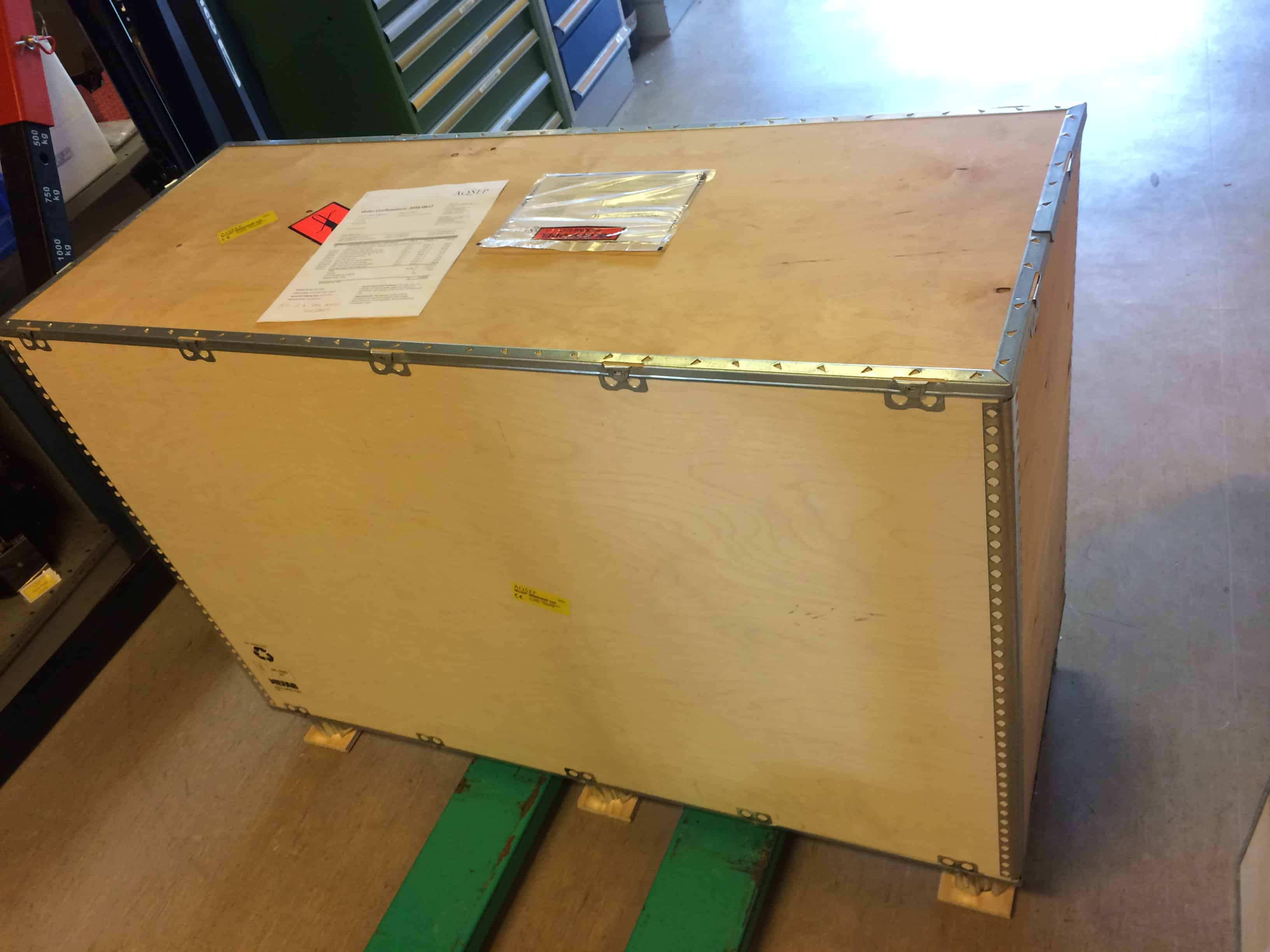 Desalination machine ready for shipment