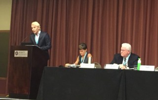 Giving a guest speech