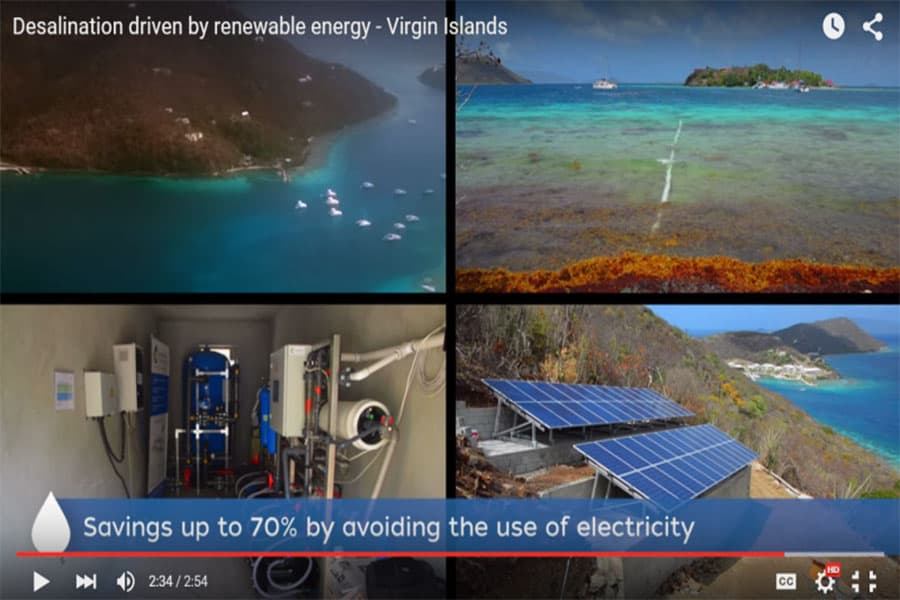 Video tour of bvi project Video: Desalination driven by renewable energy - Virgin Islands