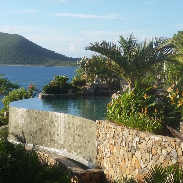 Infinity pool of one of our clients on the British Virgin Islands
