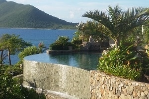 Infinity pool of one of our clients on the British Virgin Islands