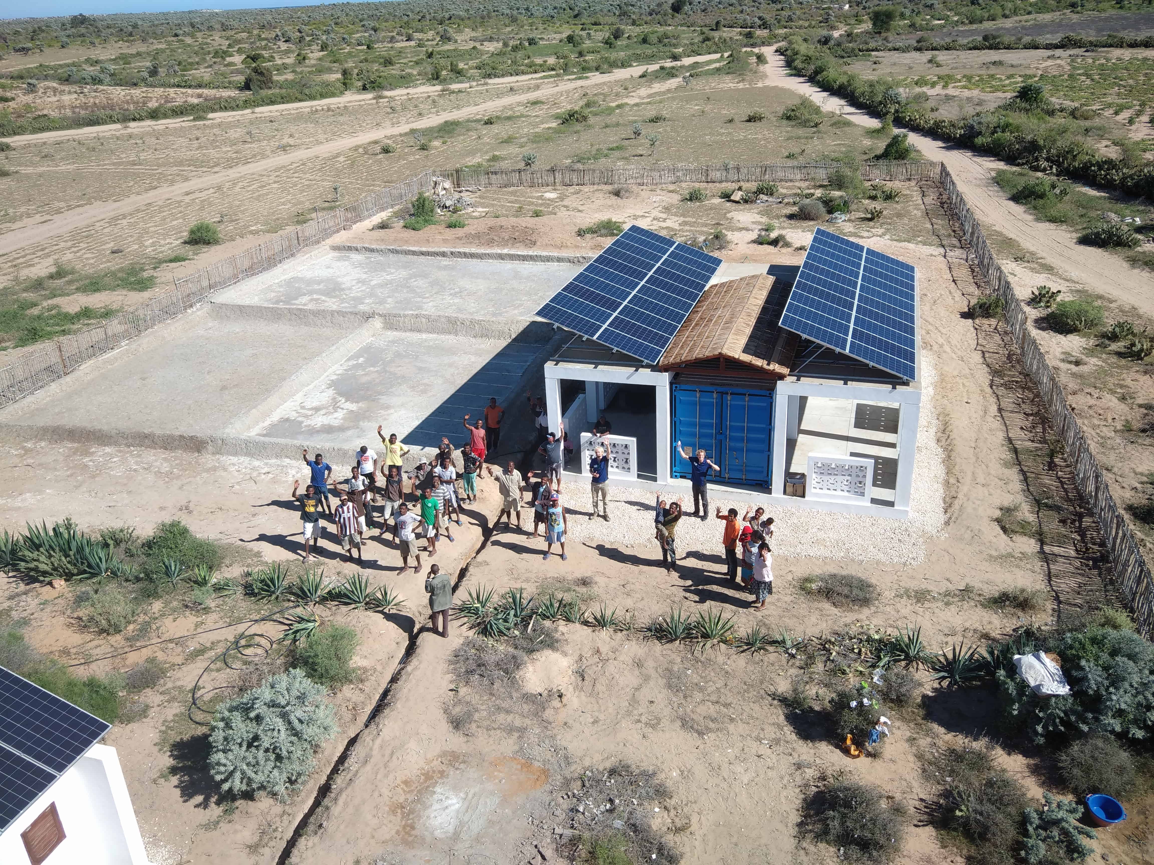 One of our small desalination systems from above (Madagaskar)